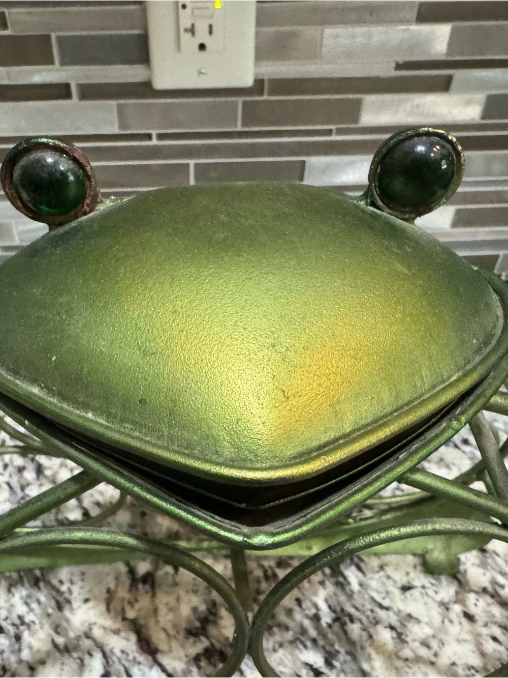 Pier 1 Imports - Green Frog Wine Bottle Rack